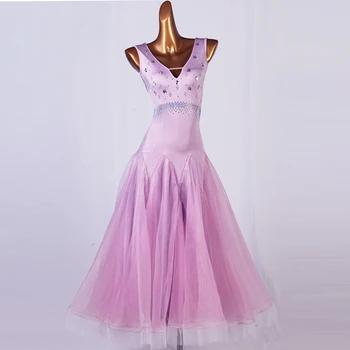 2020. aasta Uus Tantsusaal Tantsu Konkurentsi Kleit Naine Elegantne Rhinestone Suur Kiik Kostüümid Valss Tantsu Riided Tehtud Riided DQL4171 0