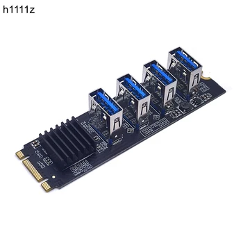 M. 2 Ärkaja Kaardi M2 NGFF NVME, et PCIE pesa PCI Express X16 1 kuni 4 USB 3.0 Pesa Kordaja Hub Adapter Antminer Bitcoin Kaevandaja Kaevandamine