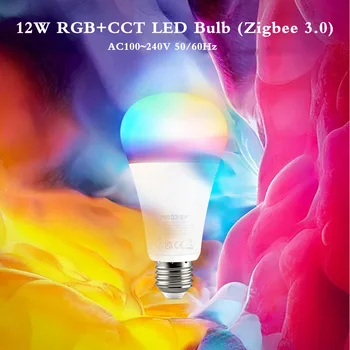 Zigbee 3.0 Pirn 12W RGB + CCT E27 Juhitava Led Lamp Valgus Traadita Wifi Smart Phone APP hääljuhtimine AC 110V-220V Muusika režiim 0